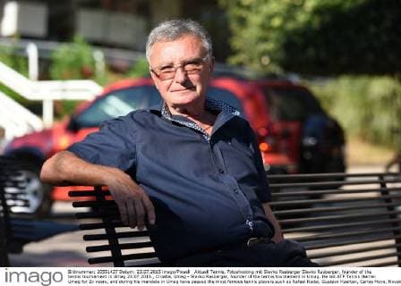 Aktuell Tennis, Fotoshooting mit Slavko Rasberger Slavko Rasberger, founder of the tennis tournament in Umag 23.07.2015., Croatia, Umag - Slavko Rasberger, founder of the tennis tournament in Umag. He led ATP Tennis Herren Umag for 2o years, and during his mandate in Umag have passed the most famous tennis players such as Rafael Nadal, Gustavo Kuerten, Carlos Moya, Novak Djokovic, Goran Ivanisevic and others. Former Croatian President Stjepan Mesic decorated him with the Order of Croatian Danica with figure of Franjo Bucar, and the same medal recived Cralos Moya for his 10th performance. DuskoxMarusic PIXSELL