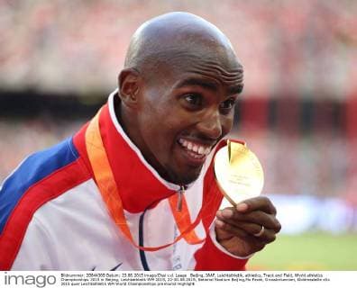 Beijing, IAAF, Leichtathletik, athletics, Track and Field, World athletics Championships 2015 in Beijing, Leichtathletik WM 2015, 22-30.08.2015, National Stadium Beijing,Mo Farah, Grossbritannien, Goldmedaille