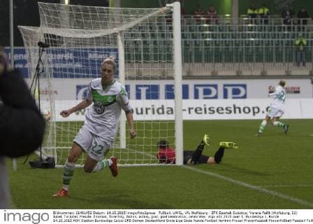 Fußball, UWCL, VfL Wolfsburg - ZFK Spartak Subotica; Verena Faißt (Wolfsburg, 22) Jubel, Torjubel, Freude, Emotion, Torerfolg, Aktion, action, goal, goal celebration, celebrates. xtgx