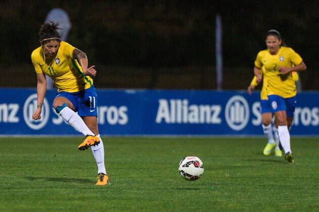 Fußball, Damen, Algarve Cup, Brasilien - Kanada Cristiane Silva (Brasilien) Parchal, Portugal, 09.03.2016 - Fussball, Frauenfussball, Algarve Cup 2016, Brasilien vs Kanada , Fussball, Frauenfussball, Algarve Cup 2016, Brasilien vs Kanada , xKLx