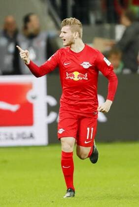 Timo WERNER, RB Leipzig 11 Torjubel, Jubel nach dem Tor zum 1-1 Jubel, Freude, Emotionen, Feiern, Lachen, jubelt, freuen, reisst die Arme hoch, ballt die Faust BAYER 04 LEVERKUSEN - RB LEIPZIG Fussball 1. Bundesliga , Leverkusen, am 18.11.2016, 11.Spieltag, Saison 2016 2017, 1.Liga, 1.Bundesliga,