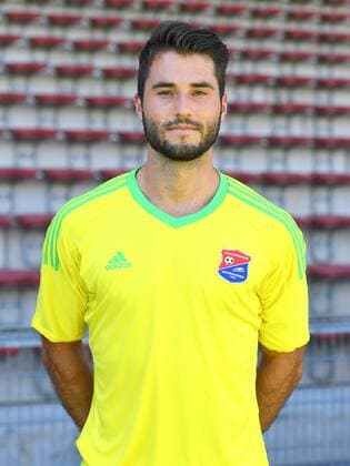 Korbinian Müller (Korbinian Mueller, Torwart, Unterhaching, 34) Einzelbild, Aktion, Action, Porträt, Portrait, Fußball, GER, 3.Liga, Porträttermin 2017 2018, SpVgg Unterhaching, xslx