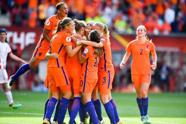 Jubel, Freuen, celebrate, happy, cheer , Goal Celebration Niederlande 2:1, Fussball, UEFA Women s EURO 2017, Finale, Niederlande - Dänemark, xmkx