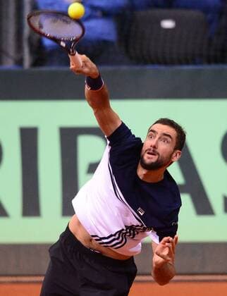 PXL_Davis Cup, first round, Croatia - Canada, doubles 03.02.2018., Gradski vrt, Osijek, Croatia - Davis Cup by BNP Paribas first round, Croatia - Canada, doubles, Marin Cilic, Ivan Dodig - Daniel Nestor, Vasek Pospisil. Marin Cilic. MarkoxPrpic PIXSELL