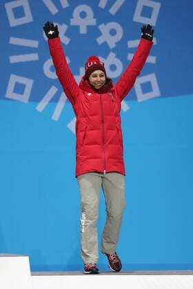 PyeongChang 2018, Ski Alpin, Kombination, Damen, Siegerehrung OLYMPICS - 2018 Winter Olympics PYEONGCHANG,SOUTH KOREA,22.FEB.18 - OLYMPICS, ALPINE SKIING - Olympic Winter games Winterspiele Spiele Summer games PyeongChang 2018, alpine combined, ladies, Medals Plaza, award ceremony. Image shows Wendy Holdener (SUI). GEPAxpictures xMathiasxMandl