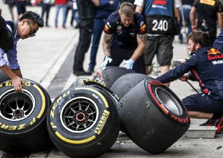 Motorsports: FIA Formula One World Championship WM Weltmeisterschaft 2019, Grand Prix of China, Pirelli, tire, tires, tyre, tyres, wheel, wheels, Reifen, Rad, feature Shanghai China