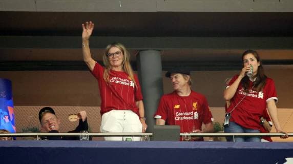 UEFA Champions League Final 2019 Tottenham Hotspurs FC Liverpool Spain, Madrid, 01 06 2019, Football, UEFA Champions League, Season 2018 2019, Final in Madrid, Tottenham Hotspurs FC Liverpool li Ulla Sandrock, Wife of Jürgen Klopp Coach FC Liverpool , mi Campino Die Toten Hosen , DFL DFB REGULATIONS PROHIBIT ANY USE OF PHOTOGRAPHS AS IMAGE SEQUENCES AND OR QUASI VIDEO