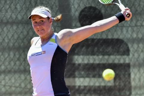 GER, Womens Tennis Bundesliga, 1 BL, TC Bredeney vs. TK Blau Weiß Aachen 09 06 2019, Tennisclub Bredeney e V 1929 in Essen, Essen, GER, Womens Tennis Bundesliga, 1 BL, TC Bredeney vs. TK Blau Weiß Aachen, pictured Julia Kimmelmann, Germany TK Blau Weiß Aachen nph Mauelshagen nph00321