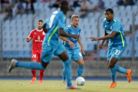 Fussball Champions League 2019 - 2020 9.7.2019, Fussball Europa League, UEFA Champions League, 2019-2020, Qualifikation, Runde 1, Luxemburg, Stade Josy Barthel, Luxemburg (LUX) - F91 Dudelange, Düdelingen, - FC Valletta (MLT) vl: Dominik Stoltz (Düdelingen 10)