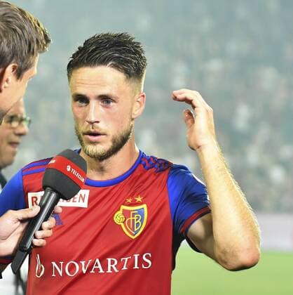 30 07 2019 Basel , Football Men UEFA Champions League Qualification Season 2019 2020 FC Basel PSV Eindhoven Im Bild Goal scorers Ricky van Wolfswinkel FC Basel Single picture