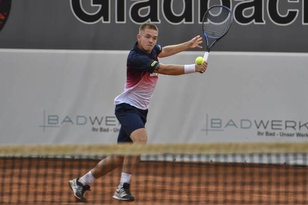 GER, Tennis Point Bundesliga, 1BL, Badwerk Gladbacher HTC 1 vs TK GW Mannheim 1 11 08 2019, An den Holter Sportstätten, Moenchengladbach, GER, Tennis Point Bundesliga, 1BL, Badwerk Gladbacher HTC 1 vs TK GW Mannheim 1, in picture Tim Sandkaulen GER Badwerk Gladbacher HTC 1 nph Mauelshagen nph00321