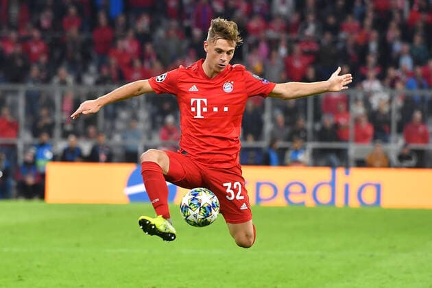 Joshua KIMMICH Bayern Muenchen , action,single action,single picture, clipping,full body shot, whole figure FC Bayern Muenchen Red Star Belgrade 3 0, football Champions League,Group B, group stage,1 matchday, 18 09 2019 A L L I A N Z A R E N A DFL REGULATIONS PROHIBIT ANY USE OF PHOTOGRAPHS AS IMAGE SEQUENCES AND OR QUASI VIDEO