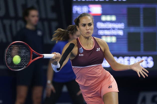 Tennis WTA, Tennis Damen Turnier Luxemburg BGLBNPParibas Open 2019, 18.10.2019, Tennis WTA Turnier Luxemburg, BGLBNPParibas Open 2019, BGL BNP Paribas Open, 2019, Luxemburg, Kockelscheuer, CK Sportcenter, 1 4 FInale vl: Monica Puig (PUR, Puerto Rico)