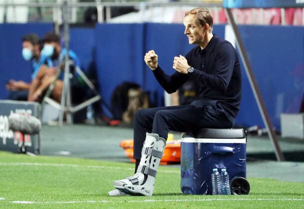 RB Leipzig Paris SG 18 08 2020 Lisbon, 18 08 2020, Estadio da Luz, Football, UEFA Champions League , Final Tournament 2020, Semi-Final , RB Leipzig vs Paris Saint Germain , In picture coach Thomas Tuchel, Paris Saint German , UEFA regulations prohibit any use of photographs as image sequences and or quasi video , Only for journalistic use Photo PICTURE POINT S Sunday Poolfoto , Lisbon Lisbon Lisbon Portugal Poolfoto PICTURE POINT Pool ,EDITORIAL USE ONLY