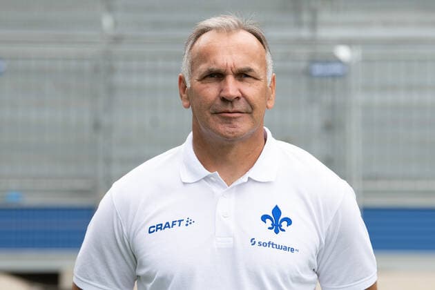 27 08 2020, xfux, Soccer 2 Bundesliga, SV Darmstadt 98, 2 BL, portrait appointment 2020 2021, photo appointment, emonline, emspor, deloka, v l goalkeeper coach Uwe Zimmermann SV Darmstadt 98 2 BL portrait appointment 2020 2021 Darmstadt