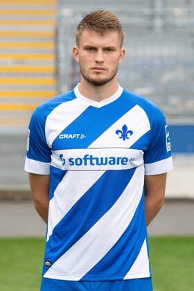 27 08 2020, xfux, Football 2 Bundesliga, SV Darmstadt 98, 2 BL, portrait appointment 2020 2021, photo appointment, emonline, emspor, deloka, v l Lars Lukas Mai SV Darmstadt 98 2 BL portrait appointment 2020 2021 Darmstadt