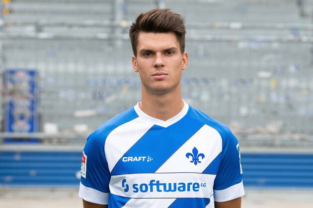 27 08 2020, xfux, Football 2 Bundesliga, SV Darmstadt 98, 2 BL, portrait appointment 2020 2021, photo appointment, emonline, emspor, deloka, v l Mathias Honsak SV Darmstadt 98 2 BL portrait appointment 2020 2021 Darmstadt