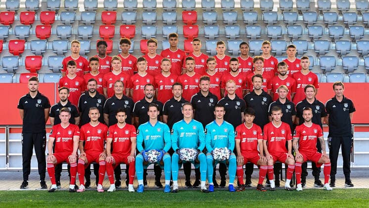 FC Bayern München II 3 Liga, portrait date 2020 2021, team photo, upper row from left Jann Fiete Arp, Bright Arrey Mbi, Chris Richards, Nicolas Feldhahn, Jamie Lawrence, Ivan Mihaljevic, Lenn Jastremski, Malik Tillmann, Josip Stanisic, Daniels Ontuzans Third Row from left Taylor Booth, Jamal Musiala, Kilian Senkbeil, Angelo Stiller, Timo Kern, Maximilian Welzmüller, Maximilian Zaiser, Leon Dajaku, Jannik Rochelt, Mert Yilmaz, Can Karatas Second Row from left Simon Unger Game Analyst , Johannes Behr Game Analyst , Samy Khalfallah Team Manager , Walter Junghans Goalkeeping Coach , Dirk Teschke Co-Trainer , Holger Seitz Head Coach , Jan Philipp Hestermann Athletics Coach , Max Harzmann Physio , Moritz Renker Physio , Carsten Kramer Physio , Jan Philipp Müller Team Doctor , Christian Luthardt Sports Psychologist Lower row from left Dennis Waidner, Alexander Lungwitz, Nicolas Kühn, Michael Wagner, Ron Thorben Hoffmann, Lukas Schneller, Angelo Brückner, Torben Rhein, Angelo Mayer FC Bayern Munich II 3 Liga, portrait date 2020 2021 xslx