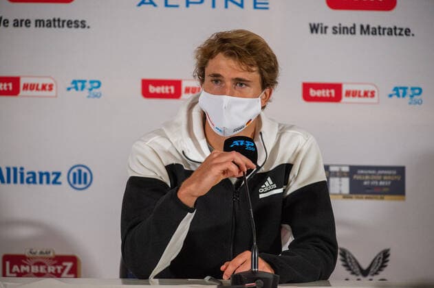 In the Alexander ZVEREV GER in the PRESS CONFERENCE, Alexander ZVEREV GER vs Fernando VERDASCO ESP , TENNIS, bett1hulks Indoor, 15 10 2020, GER, TENNIS, ATP TOUR, bett1hulks Indoor, Alexander ZVEREV GER vs Fernando VERDASCO ESP , 15 10 2020 COLOGNE Copyright: xEibnerxPressefotox xBenjaminxSOELZERx EP_BSO