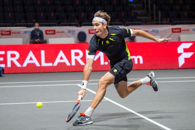 In Egor GERASIMOV BLR , Egor GERASIMOV BLR vs Daniel ALTMEIER GER , TENNIS, bett1HULKS Championship, 19 10 2020, GER, TENNIS, ATP TOUR, bett1HULKS Championship, Egor GERASIMOV BLR vs Daniel ALTMEIER GER , 19 10 2020 KOELN Copyright: xEibnerxPressefotox xBenjaminxSOELZERx EP_BSO