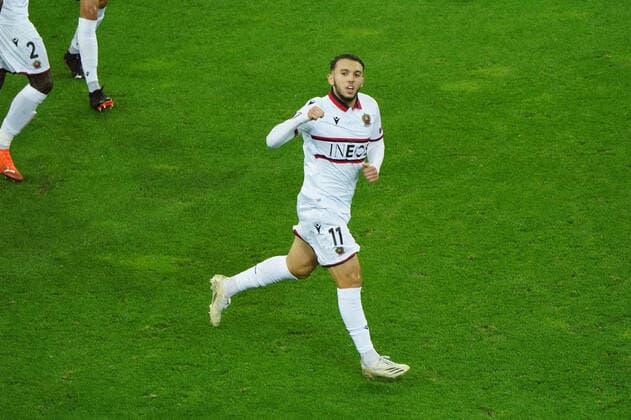 Football , Europa League, Season 2020 2021, Corona Time, Covid 19, Bayer 04 Leverkusen vs OGC Nice , Group stage, Group C, 22 10 2020, Bayarena Leverkusen , amine gouiri OGC Nice ,