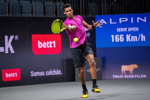 In the Felix AUGER ALIASSIME CAN , Felix AUGER ALIASSIME CAN vs Diego SCHWARTZMAN ARG , TENNIS, bett1hulks Indoor, 24 10 2020, semi final GER, TENNIS, ATP TOUR, bett1hulks Championship, Felix AUGER ALIASSIME CAN vs Diego SCHWARTZMAN ARG , semi final, 24 10 2020 COLOGNE Copyright: xEibnerxPressefotox xBenjaminxSOELZERx EP_BSO