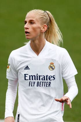 November 15, 2020, Valdebebas, MADRID, SPAIN: Sofia Jakobsson of Real Madrid gestures during the spanish women league, Primera Iberdrola, football match played between Real Madrid Femenino and Athletic Club de Bilbao Femenino at Ciudad Deportiva Real Madrid on November 15, 2020, in Valdebebas, Madrid, Spain. Valdebebas SPAIN - ZUMAa181 20201115_zaa_a181_046 Copyright: xOscarxJ.xBarrosox