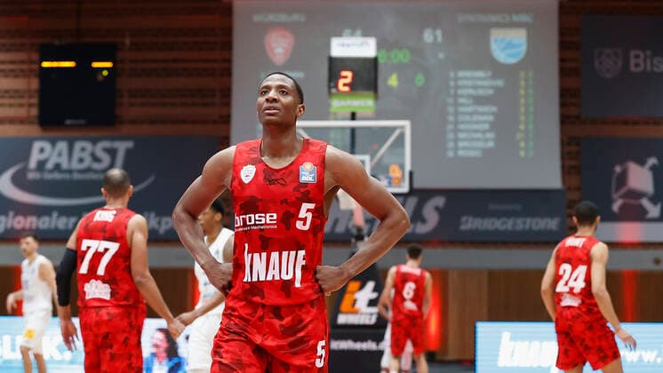 Germany, Wuerzburg, s Oliver Arena, 20 12 2020, emspor, emonline, despor, deonline, s Oliver Wuerzburg vs SYNTAINICS MBC, basketball, BBL picture v li disappointment at Justin Sears s Oliver Wuerzburg Copyright: HMBxMedia xHeikoxBecker