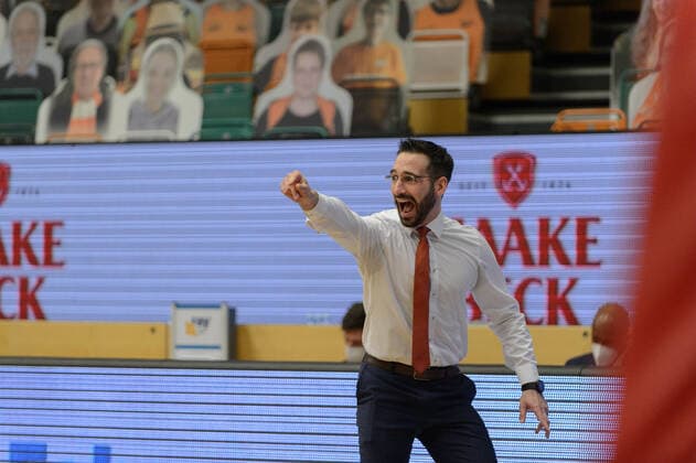 Thomas PÄCH PAECH Trainer Head Coach Rasta Vechta Rasta Vechta vs ratiopharm Ulm, Basketball, easyCredit BBL Bundesliga, 13 03 2021, 23 Matchday, Season 2020 2021 Copyright xErikxHillmer EIBNERx EP ehr Rasta Vechta vs ratiopharm Ulm, Basketball, easyCredit BBL Bundesliga, 13 03 2021, 23 Matchday, Season 2020 2021 Vechta Copyright: xErikxHillmer EIBNERx EP_ehr