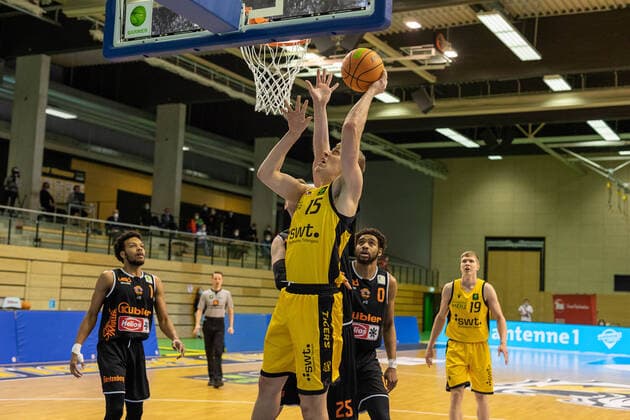 Jekabs Beck Tigers Tübingen, 15 Courtney Stockard Wiha Panthers, 0 ¨¨¨Tigers Tübingen vs Wiha Panthers , 2 Basketball, Bundesliga, Pro A, Barmer 2 Basketball, Matchday 7, Season 2020 2021, 20 03 2021, ¨¨ Tigers Tübingen wiha Panthers, Basketball, 2 Bundesliga, Barmer 2 Basketball, Matchday 7, Season 2020 2021, 20 01 2021 Rottenburg am Neckar. Copyright: xNinaxSander xEibnerxPressefotoxIx EP_NSR