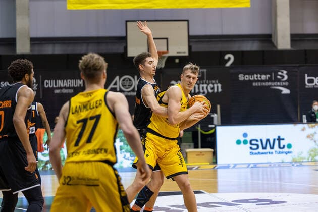 Felix Edwardsson Wiha Panthers, 8 Jekabs Beck Tigers Tübingen, 15 ¨¨¨Tigers Tübingen vs Wiha Panthers , 2 Basketball, Bundesliga, Pro A, Barmer 2 Basketball, Matchday 7, Season 2020 2021, 20 03 2021, ¨¨ Tigers Tübingen wiha Panthers, Basketball, 2 Bundesliga, Barmer 2 Basketball, Matchday 7, Season 2020 2021, 20 01 2021 Rottenburg am Neckar. Copyright: xNinaxSander xEibnerxPressefotoxIx EP_NSR