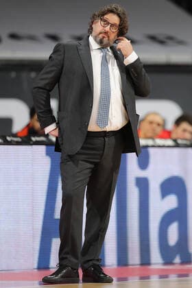 Head Coach Andrea Trinchieri Muenchen GER, FC Bayern Basketball vs Mitteldeutscher BC, Basketball, BBL, 2020 2021 season, 23 03 2021, GER, FC Bayern Basketball vs Mitteldeutscher BC, Basketball, BBL, 2020 2021 season, 23 03 2021, Muenchen. Copyright: xMarcelxEngelbrechtx Eibner-Pressefotox EP_met