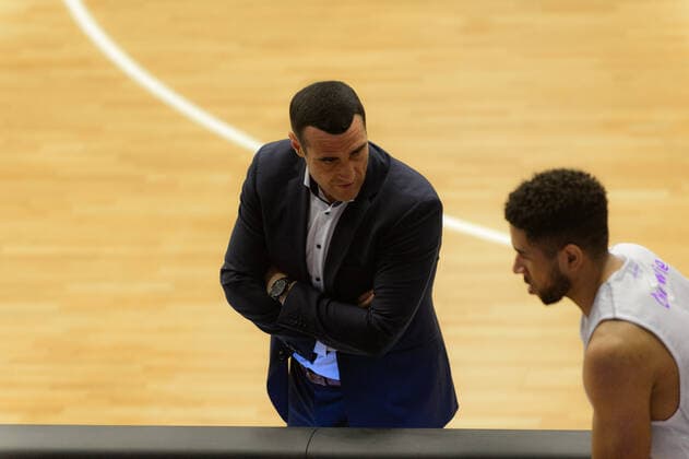 Roel MOORS coach head coach head coach BG Goettingen Rasta Vechta vs BG Göttingen, basketball, easyCredit BBL Bundesliga, 27 03 2021, 25 match day, season 2020 2021 Copyright xErikxHillmer EIBNERx EP ehr Rasta Vechta vs BG Göttingen, basketball, easyCredit BBL Bundesliga, 27 03 2021, 25 match day, season 2020 2021 Vechta Copyright: xErikxHillmer EIBNERx EP_ehr
