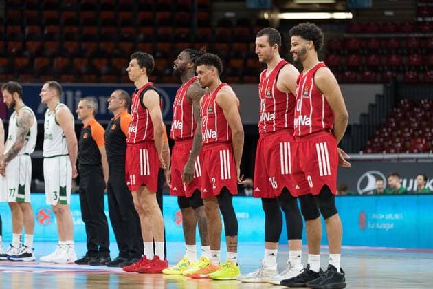 Basketball, Euroleague, day0 04 2021, FC Bayern Munich Zalgiris Kaunas In the picture Starting Five Vladimir LUCIC FC Bayern Munich, 11 , Jalen REYNOLDS FC Bayern Munich, 8 , Wade BALDWIN FC Bayern Munich, 2 , Paul ZIPSER FC Bayern Munich, 16 and Nick WEILER BABB FC Bayern Munich, 0 Munich Audi Dome Bavaria Germany. Copyright: Passion2Press.dex xMarkusxFischerx