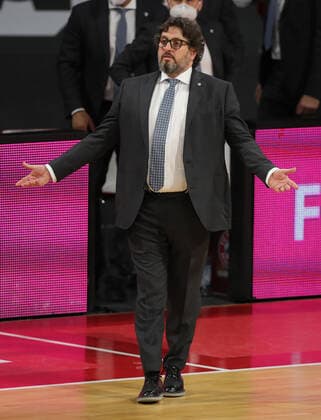 Head Coach Andrea Trinchieri Muenchen GER, FC Bayern Basketball vs Zalgiris Kaunas, Basketball, Euroleague, 2020 2021 season, 01 04 2021, GER, FC Bayern Basketball vs Zalgiris Kaunas, Basketball, Euroleague, 2020 2021 season, 01 04 2021, Muenchen. Copyright: xEIBNER MarcelxEngelbrechtx EP_EER