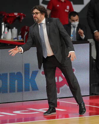 Head Coach Andrea Trinchieri Muenchen GER, FC Bayern Basketball vs Zalgiris Kaunas, Basketball, Euroleague, 2020 2021 season, 01 04 2021, GER, FC Bayern Basketball vs Zalgiris Kaunas, Basketball, Euroleague, 2020 2021 season, 01 04 2021, Muenchen. Copyright: xEIBNER MarcelxEngelbrechtx EP_EER