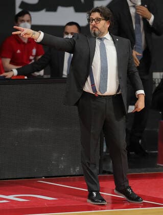 Head Coach Andrea Trinchieri Muenchen GER, FC Bayern Basketball vs Zalgiris Kaunas, Basketball, Euroleague, 2020 2021 season, 01 04 2021, GER, FC Bayern Basketball vs Zalgiris Kaunas, Basketball, Euroleague, 2020 2021 season, 01 04 2021, Muenchen. Copyright: xEIBNER MarcelxEngelbrechtx EP_EER