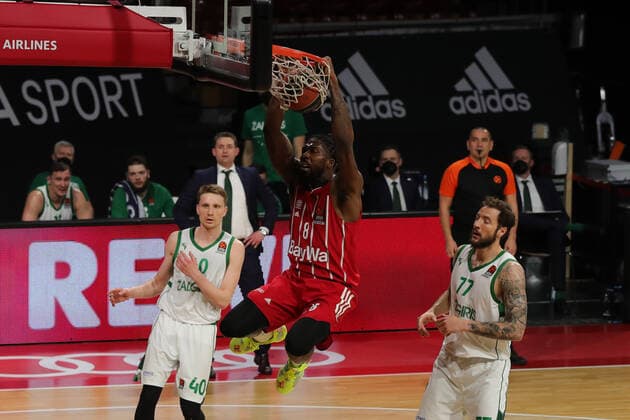 Jalen Reynolds Muenchen GER, FC Bayern Basketball vs Zalgiris Kaunas, Basketball, Euroleague, 2020 2021 season, 01 04 2021, GER, FC Bayern Basketball vs Zalgiris Kaunas, Basketball, Euroleague, 2020 2021 season, 01 04 2021, Muenchen. Copyright: xEIBNER MarcelxEngelbrechtx EP_EER