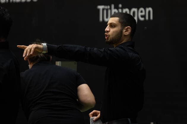 Hussain Dassouki Tigers Tübingen, Assistant Coach ¨¨¨Tigers Tübingen vs Bayer Giants Leverkusen, 2 Basketball, Bundesliga, Pro A, Barmer 2 Basketball, Matchday 30, Spielzeit 2020 2021, 10 04 2021, ¨¨ Tigers Tübingen Bayer Giants Leverkusen, Basketball, 2 Bundesliga, Barmer 2 Basketball, Matchday 30, Spielzeit 2020 2021, 10 04 2021 Rottenburg am Neckar. Copyright: xNinaxSander xEibnerxPressefotoxIx EP_NSR