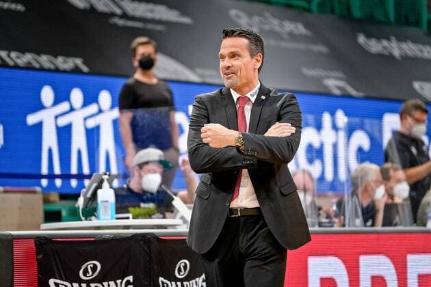 Raoul Korner, Coach medi bayreuth , medi Bayreuth vs ratiopharm Ulm, Basketball, Bundesliga, easycredit BBL, Hauptrunde, Spieltag 28, Saison 2020 21, 13 04 2021, medi Bayreuth vs ratiopharm Ulm, Basketball, Bundesliga, easycredit BBL, Hauptrunde, Spieltag 28, Saison 2020 21, 13 04 2021 Bayreuth Copyright: xEibner-Pressefotox EP_EER
