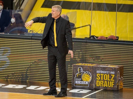 John Patrick MHP Riesen Ludwigsburg, Head Coach , MHP Riesen Ludwigsburg vs FRAPORT SKYLINERS, Basketball, Bundesliga, easycredit BBL, 27 04 2021, MHP Riesen Ludwigsburg vs FRAPORT SKYLINERS, Basketball, Bundesliga, easycredit BBL, 27 04 2021 Ludwigsburg Copyright: xEibner-Pressefoto SaschaxWaltherx EP_swa