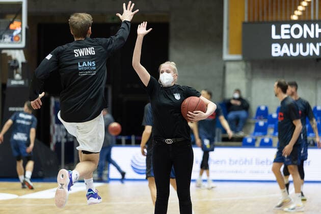 Jordan Swing Hamburg Towers, 2 HAKRO Merlins Crailsheim vs Hamburg Towers, Basketball, Bundesliga, easy credit BBL, Matchday 32, Season 2020 2021, 02 05 2021, ¨¨ HAKRO Merlins Crailsheim vs Hamburg Towers, Basketball, Bundesliga, easy credit BBL, Matchday 32, Season 2020 2021, 02 05 2021 Ilshofen. Copyright: xNinaxSander xEibnerxPressefotoxIx EP_NSR