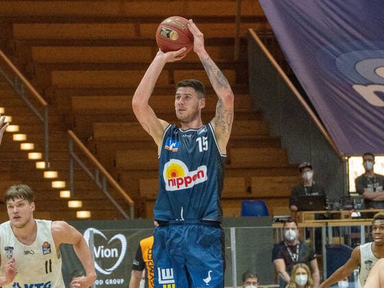 Bogdan Radosvljevic Hakro Merlins Crailsheim, 15 HAKRO Merlins Crailsheim vs Hamburg Towers, Basketball, Bundesliga, easy credit BBL, Matchday 32, Season 2020 2021, 02 05 2021, ¨¨ HAKRO Merlins Crailsheim vs Hamburg Towers, Basketball, Bundesliga, easy credit BBL, Matchday 32, Season 2020 2021, 02 05 2021 Ilshofen. Copyright: xNinaxSander xEibnerxPressefotoxIx EP_NSR