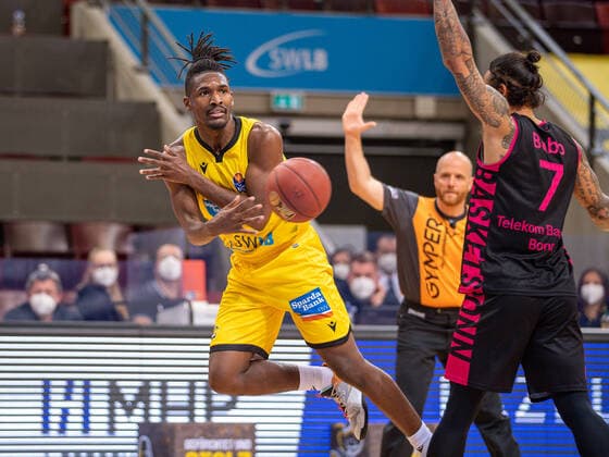 Jaleen Smith MHP Riesen Ludwigsburg, 03 , MHP Riesen Ludwigsburg vs Telekom Baskets Bonn, basketball, Bundesliga, easycredit BBL, 32 Spieltag, Spielzeit 2020 2021, 02 05 2021, MHP Riesen Ludwigsburg vs Telekom Baskets Bonn, basketball, Bundesliga, easycredit BBL, 32 Spieltag, Spielzeit 2020 2021, 02 05 2021 Ludwigsburg Copyright: xEibner-Pressefoto SaschaxWaltherx EP_SWA