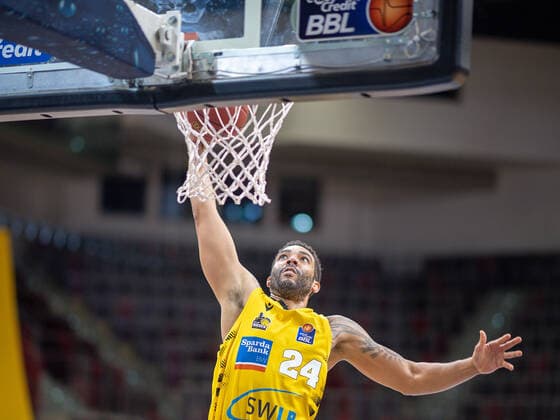 Andrew Warren MHP Riesen Ludwigsburg, 24 , MHP Riesen Ludwigsburg vs Telekom Baskets Bonn, basketball, Bundesliga, easycredit BBL, 32 Spieltag, Spielzeit 2020 2021, 02 05 2021, MHP Riesen Ludwigsburg vs Telekom Baskets Bonn, basketball, Bundesliga, easycredit BBL, 32 Spieltag, Spielzeit 2020 2021, 02 05 2021 Ludwigsburg Copyright: xEibner-Pressefoto SaschaxWaltherx EP_SWA