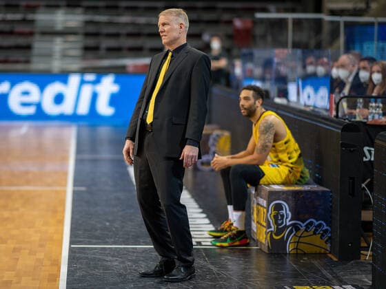John Patrick MHP Riesen Ludwigsburg, Head Coach , MHP Riesen Ludwigsburg vs Telekom Baskets Bonn, Basketball, Bundesliga, easycredit BBL, 32 Spieltag, Spielzeit 2020 2021, 02 05 2021, MHP Riesen Ludwigsburg vs Telekom Baskets Bonn, Basketball, Bundesliga, easycredit BBL, 32 Spieltag, Spielzeit 2020 2021, 02 05 2021 Ludwigsburg Copyright: xEibner-Pressefoto SaschaxWaltherx EP_SWA