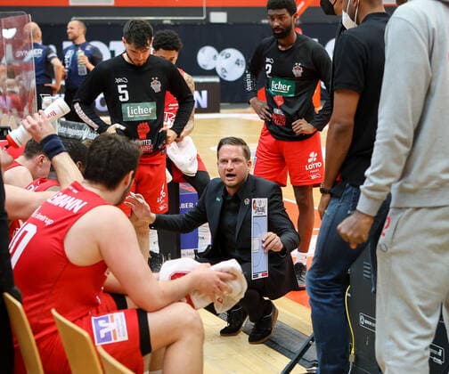 Giessen Coach Rolf Scholz, JobStairs GIESSEN 46ers vs Loewen Braunschweig, Basketball, Basketball Bundesliga, 34 Spieltag, 09 05 2021, JobStairs GIESSEN 46ers vs Loewen Braunschweig, Basketball, Basketball Bundesliga, 34 Spieltag, 09 05 2021, Photo EIBNER Joerg Niebergall Giessen Copyright: xJoergxNiebergall Eibner-Pressefox EP_JNL