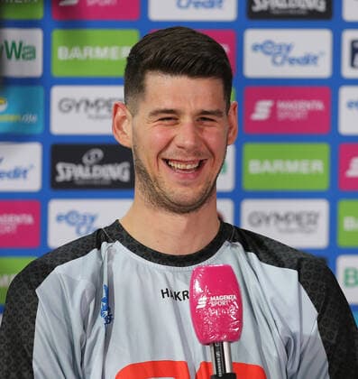 Bogdan Radosavljevic Crailsheim during an interview GER, FC Bayern Basketball vs Hakro Merlins Crailsheim, Basketball, 1 Bundesliga, Playoffs 2020 2021, Quarterfinals Game 2, 21 05 2021, GER, FC Bayern Basketball vs Hakro Merlins Crailsheim, Basketball, 1 Bundesliga, Playoffs 2020 2021, Quarterfinals Game 2, 21 05 2021, Muenchen Copyright: xEIBNER MarcelxEngelbrechtx EP_EER