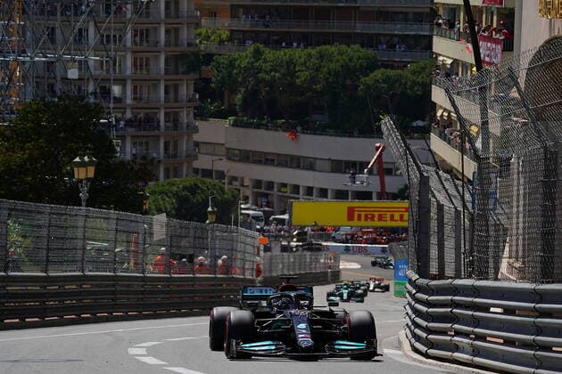 FORMULA 1 GRAND PRIX DE MONACO 2021, 20 23 05 2021 23 05 2021, Monaco Circuit, Monte Carlo, FORMULA 1 GRAND PRIX DE MONACO 2021, 20 23 05 2021 , pictured race start Max Verstappen NEL 33 , Red Bull Racing Honda, Valtteri Bottas FIN 77 , Mercedes AMG Petronas Formula One Team, Carlos Sainz Jr ESP 55 , Scuderia Ferrari Mission Winnow, Lando Norris GBR 4 , McLaren F1 Team, Pierre Gasly FRA 10 , Scuderia AlphaTauri Honda, Lewis Hamilton GBR 44 , Mercedes AMG Petronas Formula One Team, Sebastian Vettel DEU 5 , Aston Martin Cognizant Formula One Team nordphotoxGmbHx xBratic nph00250