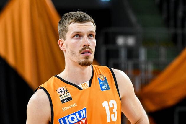 GER, BBL, Play offs, ratiopharm ulm vs EWE Baskets Oldenburg 24 05 2021, ratiopharm arena, Neu Ulm, GER, BBL, Play offs, ratiopharm ulm vs EWE Baskets Oldenburg, pictured Andreas Obst Ulm, 13 nordphotoxGmbHx xHafner nph00200